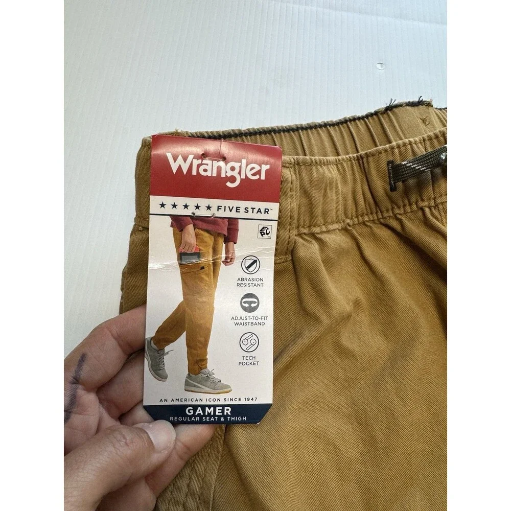 Wrangler -School -Five Star Boys Cargo Jogger Pants Tan Size 14 Slim NWT